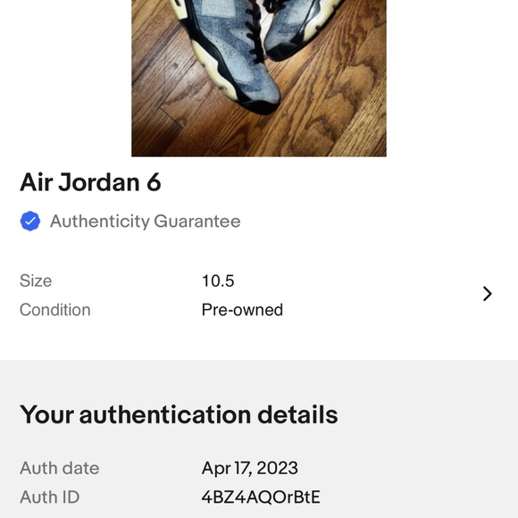 2019 Nike Air Jordan Retro 6 Washed Denim Sz 10.5 Men’s CT5350-401 - Picture 9 of 9